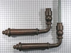 Set deurklinken ijzer geroest