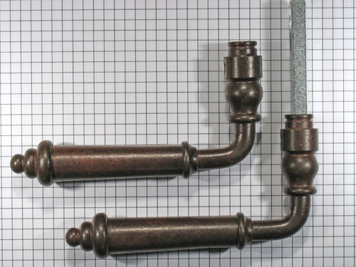 Set deurklinken ijzer geroest