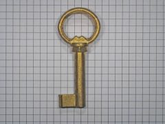 Sleutel messing met gat 70 mm