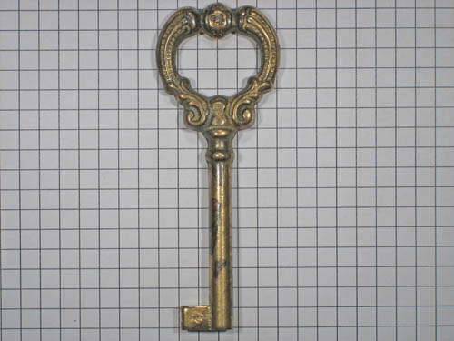 Sleutel messing antiek Louis XVI