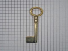 Sleutel messing met gat 60 mm