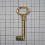 Sleutel messing met gat 70 mm