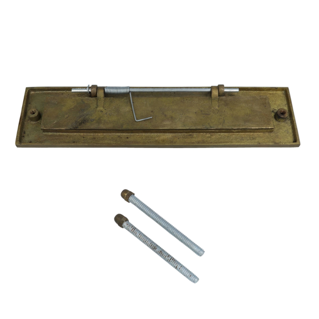 Brievenbus messing antiek met opdruk POST - Afbeelding 2