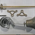 Trekbelgarnituur massief brons