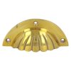 Komgreep schelp massief messing