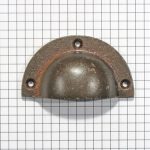 Komgreep massief ijzer geroest klein 65 mm