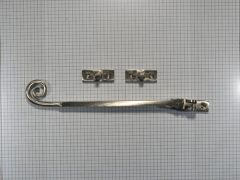 Raamuitzetter met krul, nikkel mat