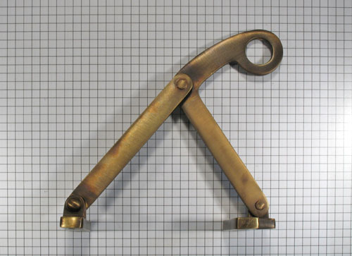 Raamuitzetter, messing antiek - Afbeelding 2