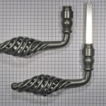 Set deurklinken ijzer blank opengewerkt