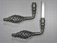 Set deurklinken ijzer blank opengewerkt
