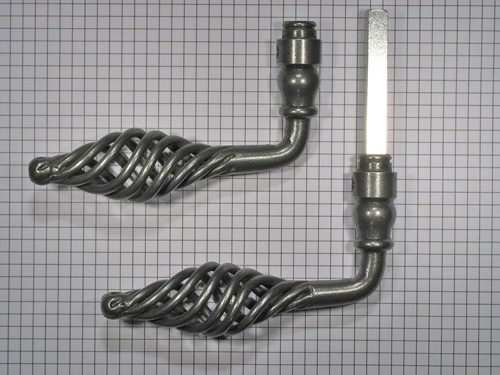 Set deurklinken ijzer blank opengewerkt