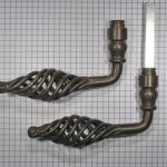 Set deurklinken ijzer geroest opengewerkt klein