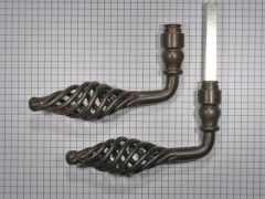 Set deurklinken ijzer geroest opengewerkt klein