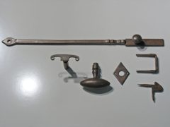 Staldeursluiting ijzer geroest (groot model)