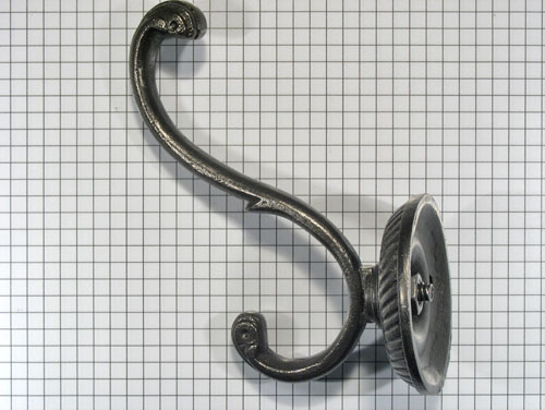 Hoed en jashaak ijzer blank