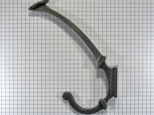 Hoed en jashaak ijzer blank