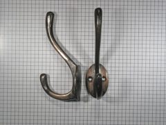 Hoed en jashaak groot messing antiek