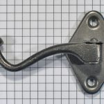 Kapstokhaak ijzer blank