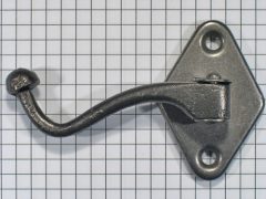 Kapstokhaak ijzer blank