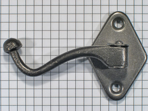 Kapstokhaak ijzer blank