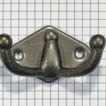 Kapstokhaak dubbel, ijzer blank