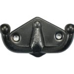 Kapstokhaak dubbel ijzer zwart