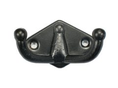 Kapstokhaak dubbel ijzer zwart