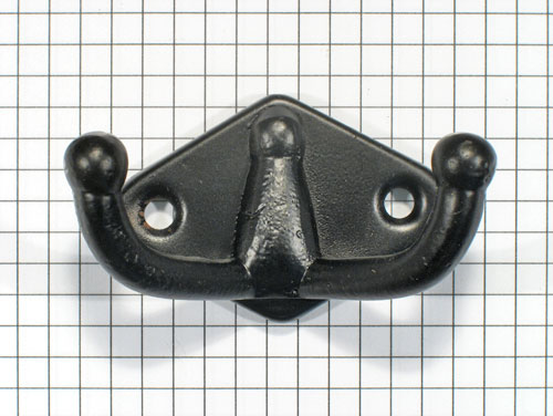 Kapstokhaak dubbel ijzer zwart - Afbeelding 2