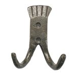 Kapstokhaak dubbel, ijzer geroest