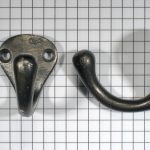 Kapstokhaak enkel, ijzer blank