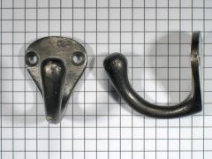 Kapstokhaak enkel, ijzer blank