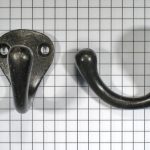 Kapstokhaak enkel, ijzer geroest