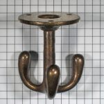 Kapstokhaak onderbouw, brons antiek