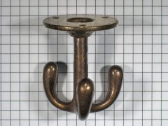 Kapstokhaak onderbouw, brons antiek