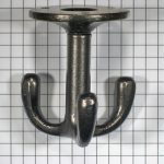 Kapstokhaak onderbouw, ijzer blank