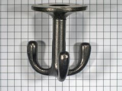 Kapstokhaak onderbouw, ijzer blank