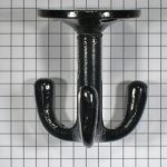 Kapstokhaak onderbouw ijzer zwart