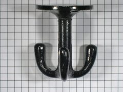 Kapstokhaak onderbouw ijzer zwart