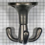 Kapstokhaak onderbouw, ijzer blank