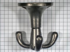 Kapstokhaak onderbouw, ijzer blank