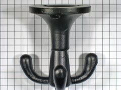 Kapstokhaak onderbouw, ijzer zwart