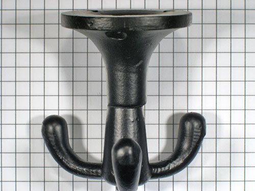 Kapstokhaak onderbouw, ijzer zwart