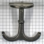 Kapstokhaak onderbouw, ijzer blank