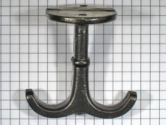 Kapstokhaak onderbouw, ijzer blank