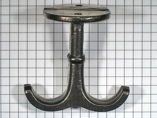 Kapstokhaak onderbouw, ijzer blank