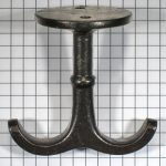 Kapstokhaak onderbouw ijzer geroest