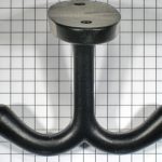 Kapstokhaak onderbouw ijzer zwart