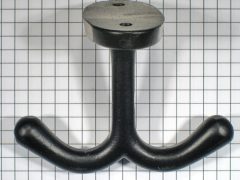 Kapstokhaak onderbouw ijzer zwart