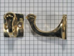 Kapstokhaak klein, geelmessing