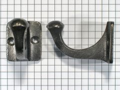 Kapstokhaak klein, ijzer blank